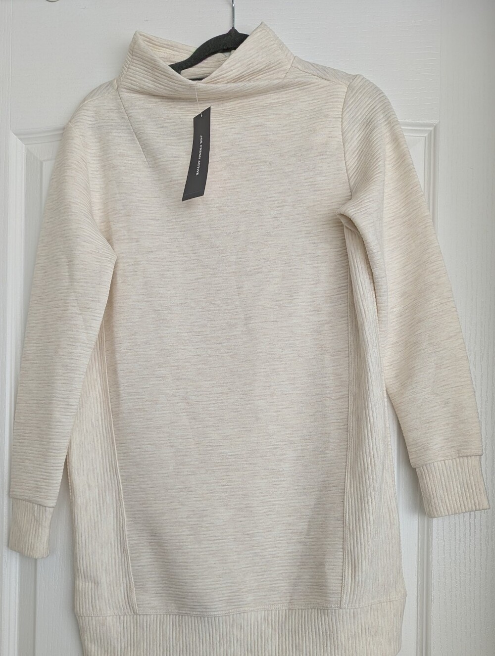 Joe Fresh Women's Cream Funnel Neck Pullover Sweater